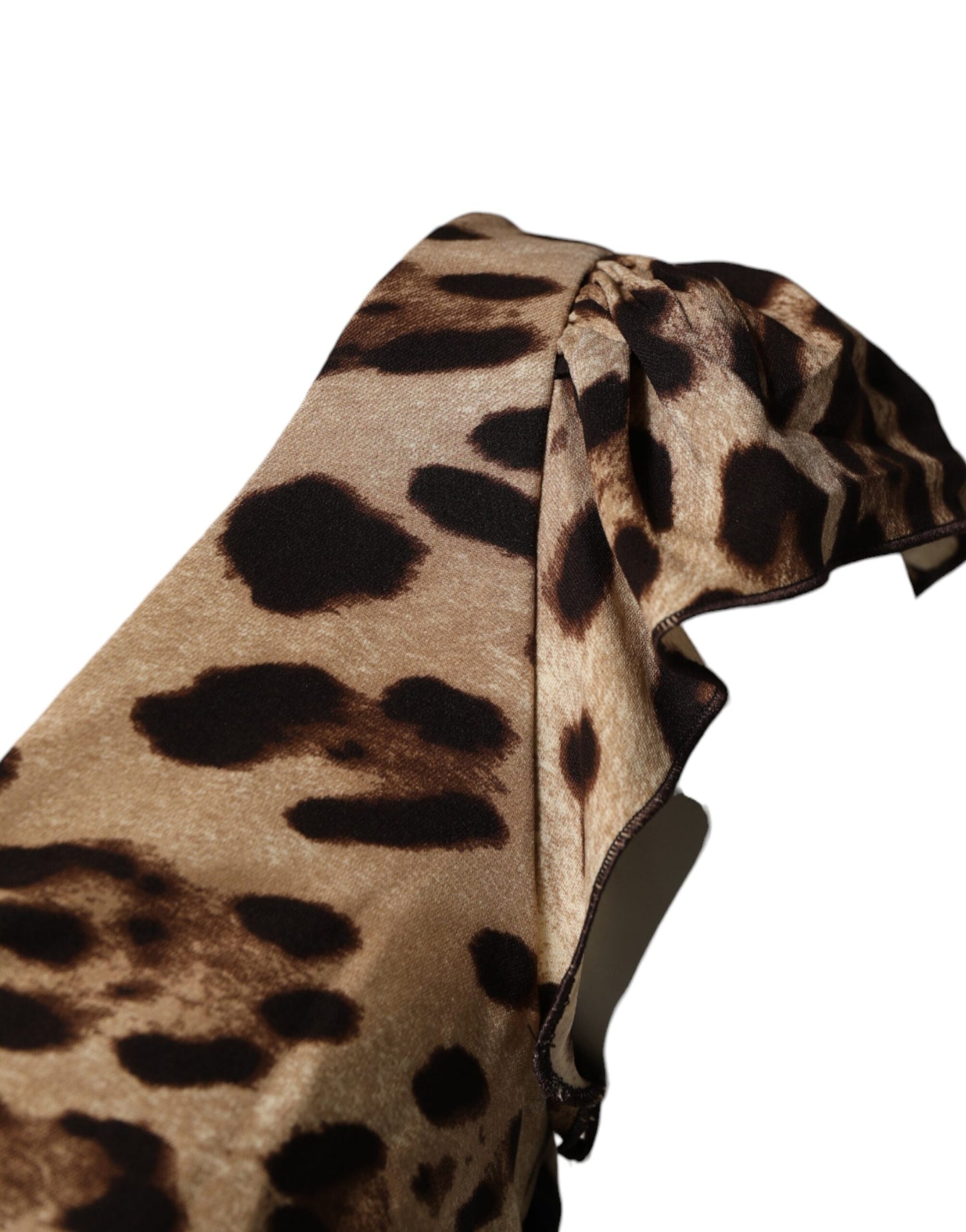 Dolce & Gabbana Brown Leopard Sleeveless Sheath Midi Dress Dolce & Gabbana