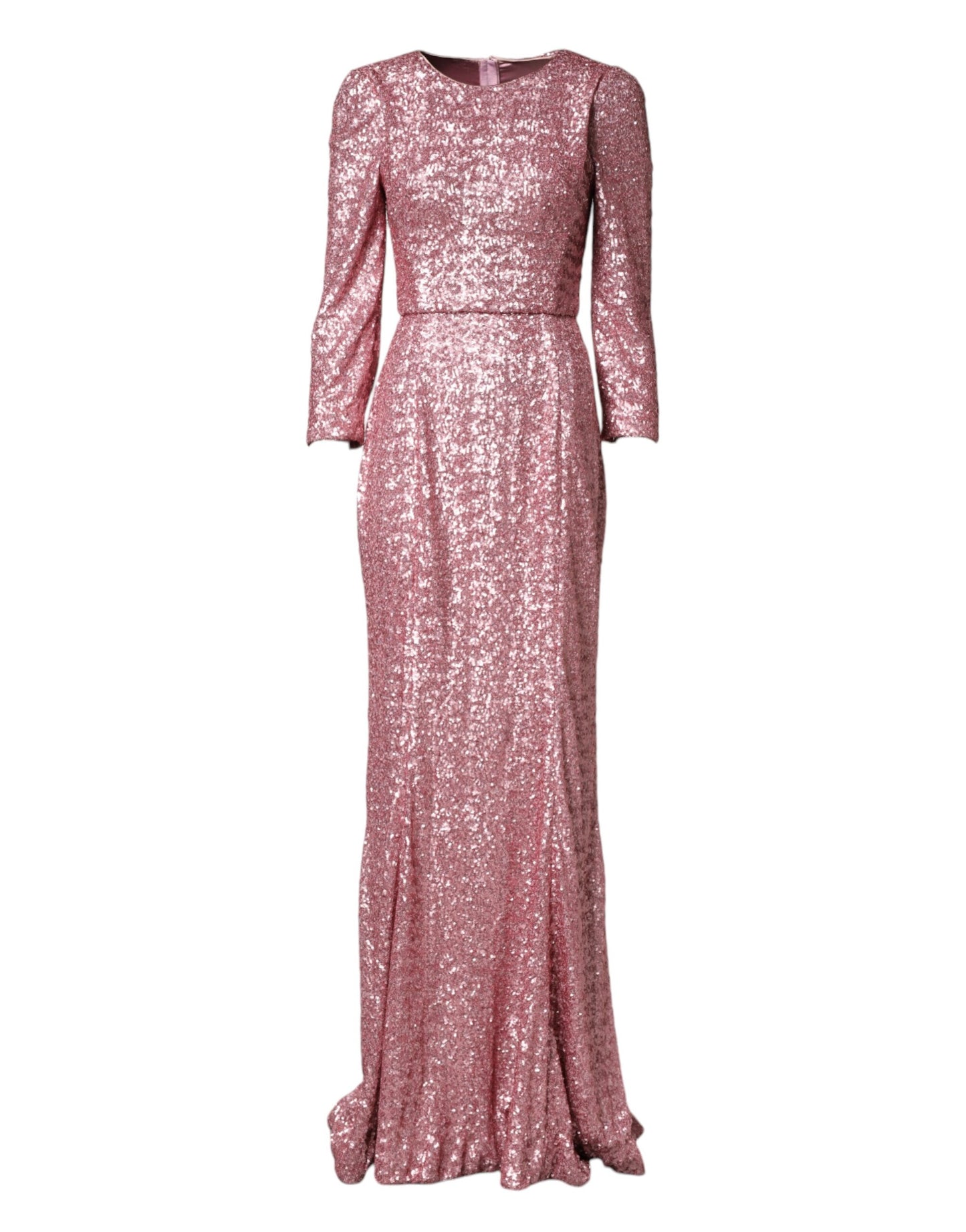 Dolce & Gabbana Pink Sequinned Mermaid Long Gown Dress Dolce & Gabbana