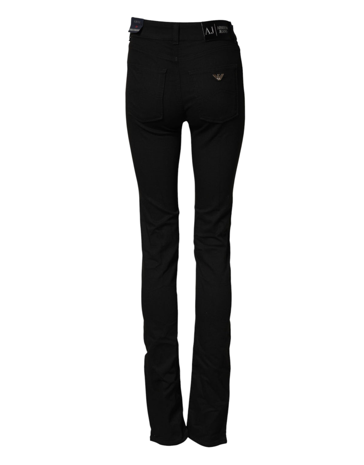 Armani Jeans Black Mid Waist Cotton Stretch Skinny Denim Jeans - Eljoys Fashion 