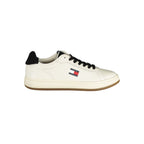 Tommy Hilfiger Bianco Poliuretano Donna sneaker featuring white synthetic material, casual style, and sporty design.