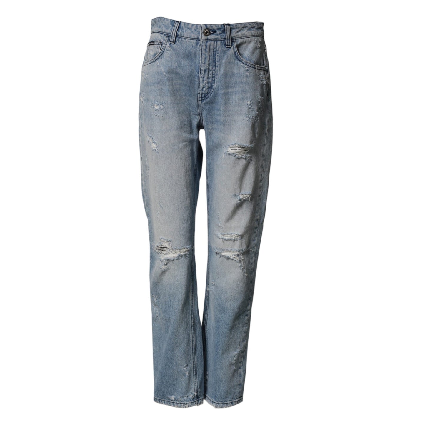 Dolce & Gabbana LightBlue Ripped Washed BOYFRIEND Denim Jeans Dolce & Gabbana