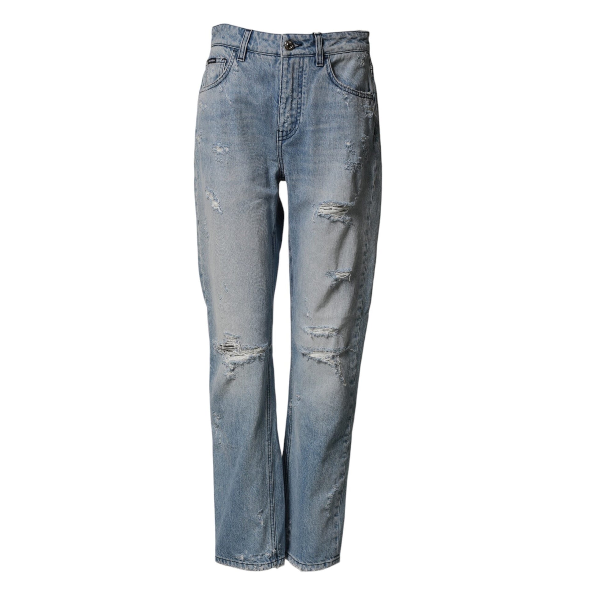 Dolce & Gabbana LightBlue Ripped Washed BOYFRIEND Denim Jeans Dolce & Gabbana