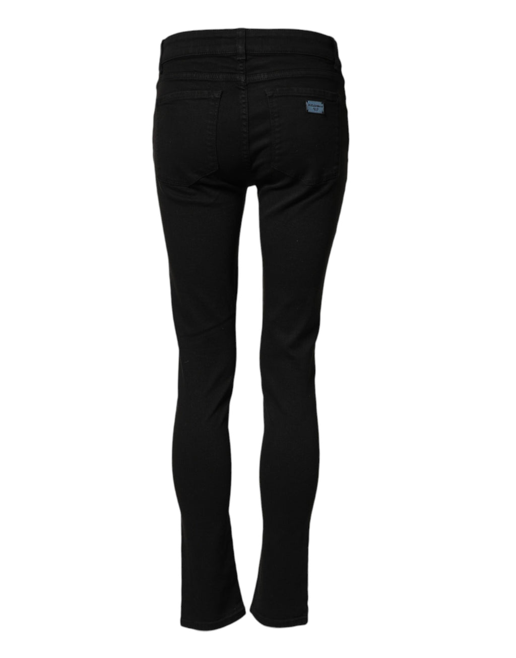 Dolce & Gabbana Black Cotton Skinny Mid Waist Denim Jeans - Eljoys Fashion 
