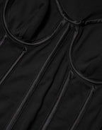 Dolce & Gabbana Black Cotton Bustier Corset Short Sleeves T-shirt - Eljoys Fashion 