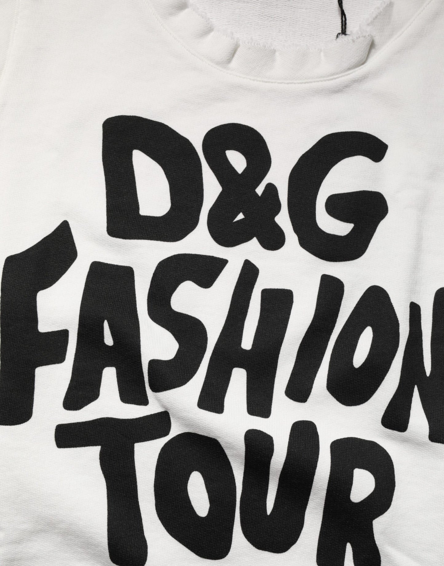 Dolce & Gabbana White Graphic CrewNeck Sleeveless Tank T-shirt Dolce & Gabbana