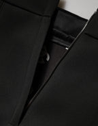 Dolce & Gabbana Black Nylon Pencil Cut High Waist Mini Skirt - Eljoys Fashion 
