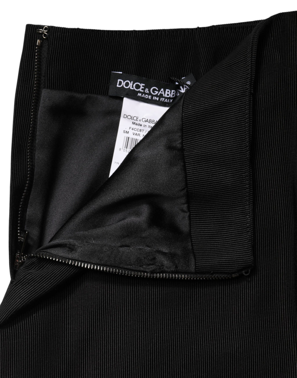 Dolce & Gabbana Black Cotton Pencil Cut High Waist Mini Skirt - Eljoys Fashion 