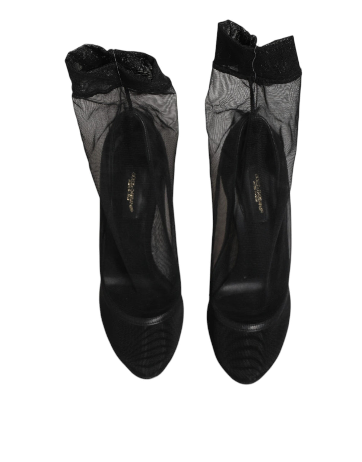 Dolce & Gabbana Black Nylon Stretch Mesh Sock Boots  Shoes - Eljoys Fashion 