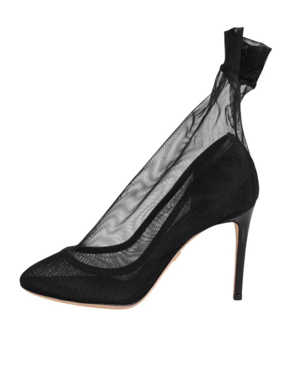 Dolce & Gabbana Black Nylon Stretch Mesh Sock Boots  Shoes - Eljoys Fashion 