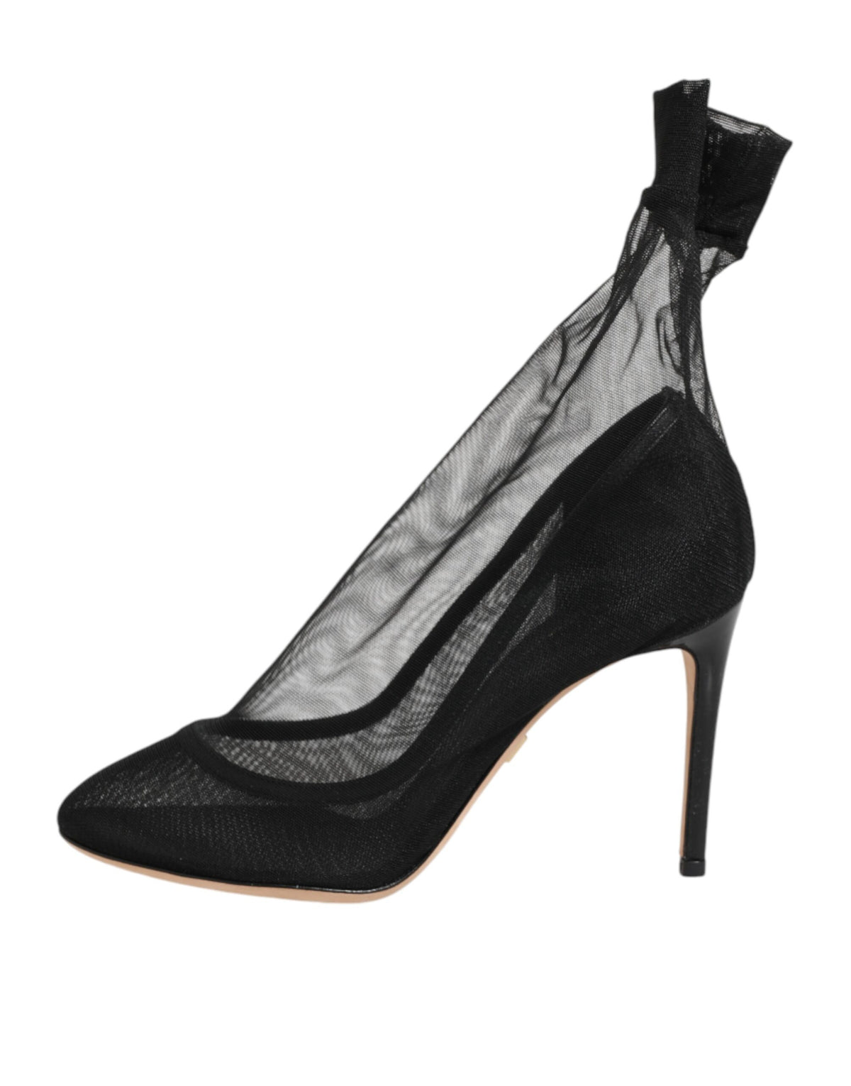 Dolce & Gabbana Black Nylon Stretch Mesh Sock Boots  Shoes - Eljoys Fashion 