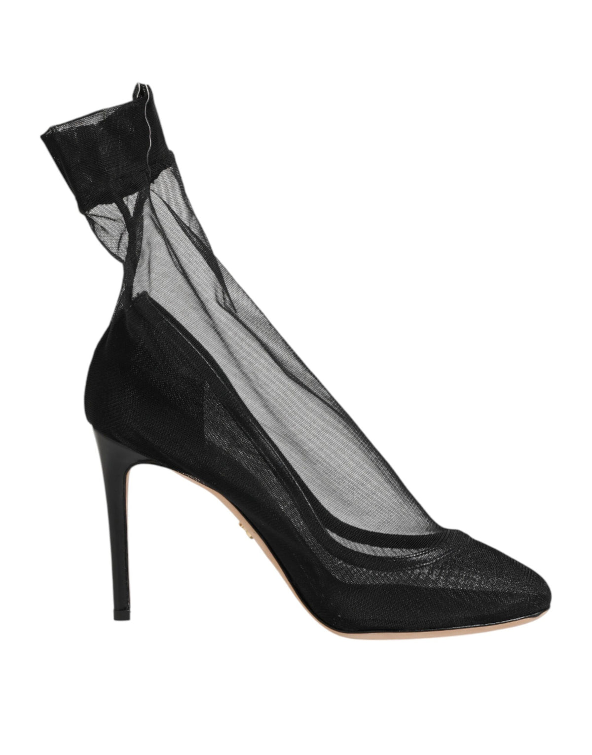 Dolce & Gabbana Black Nylon Stretch Mesh Sock Boots  Shoes - Eljoys Fashion 