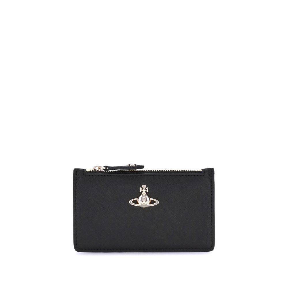 Vivienne Westwood Black Calf Leather Bos Taurus Wallet Vivienne Westwood