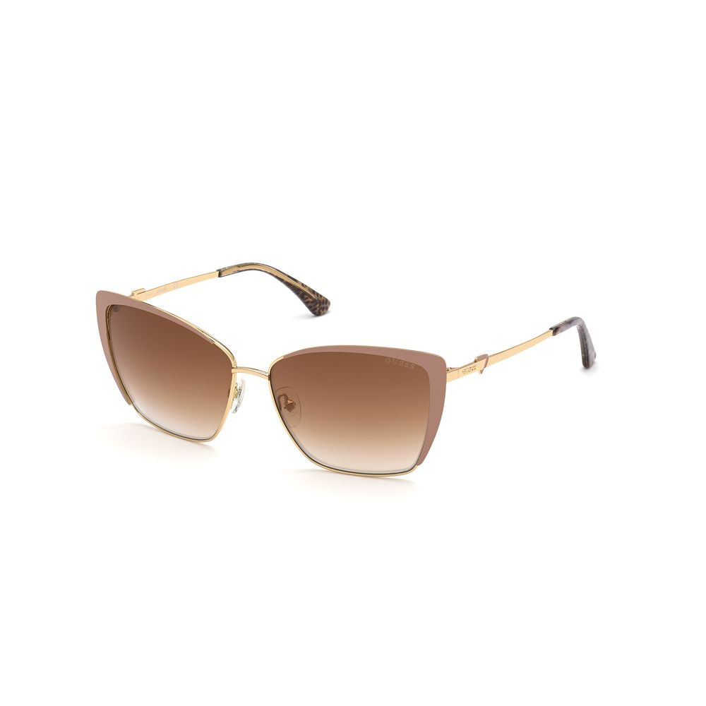 Guess Beige Metal Sunglasses Guess