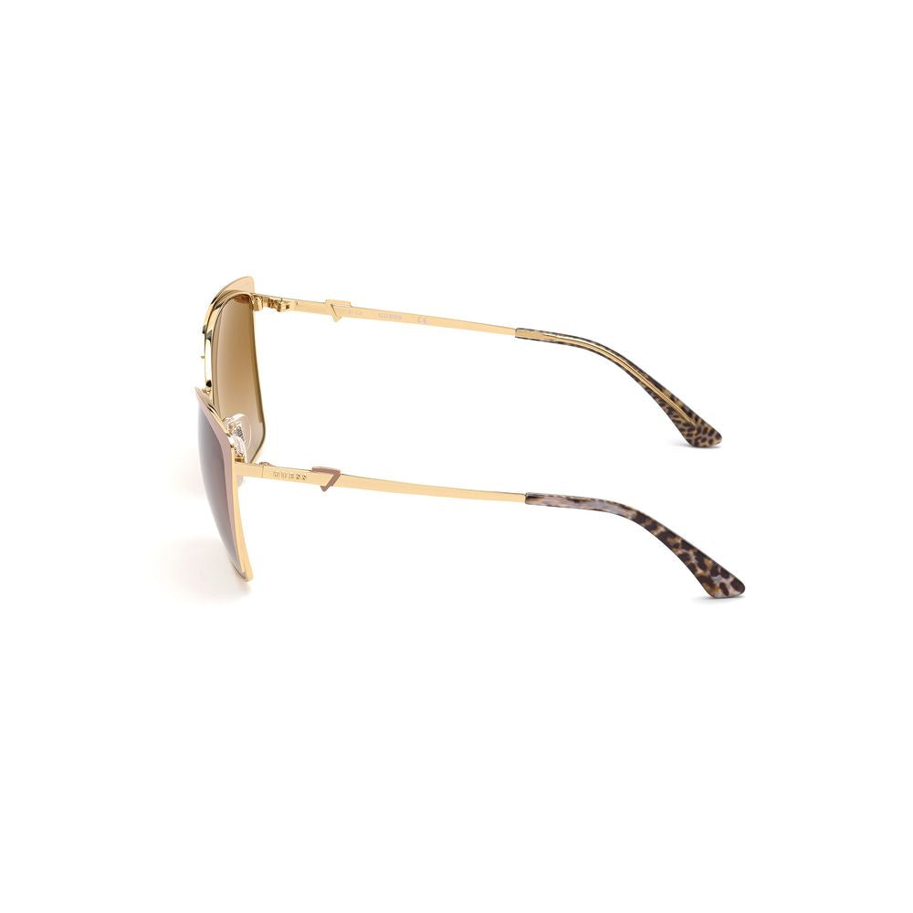 Guess Beige Metal Sunglasses Guess
