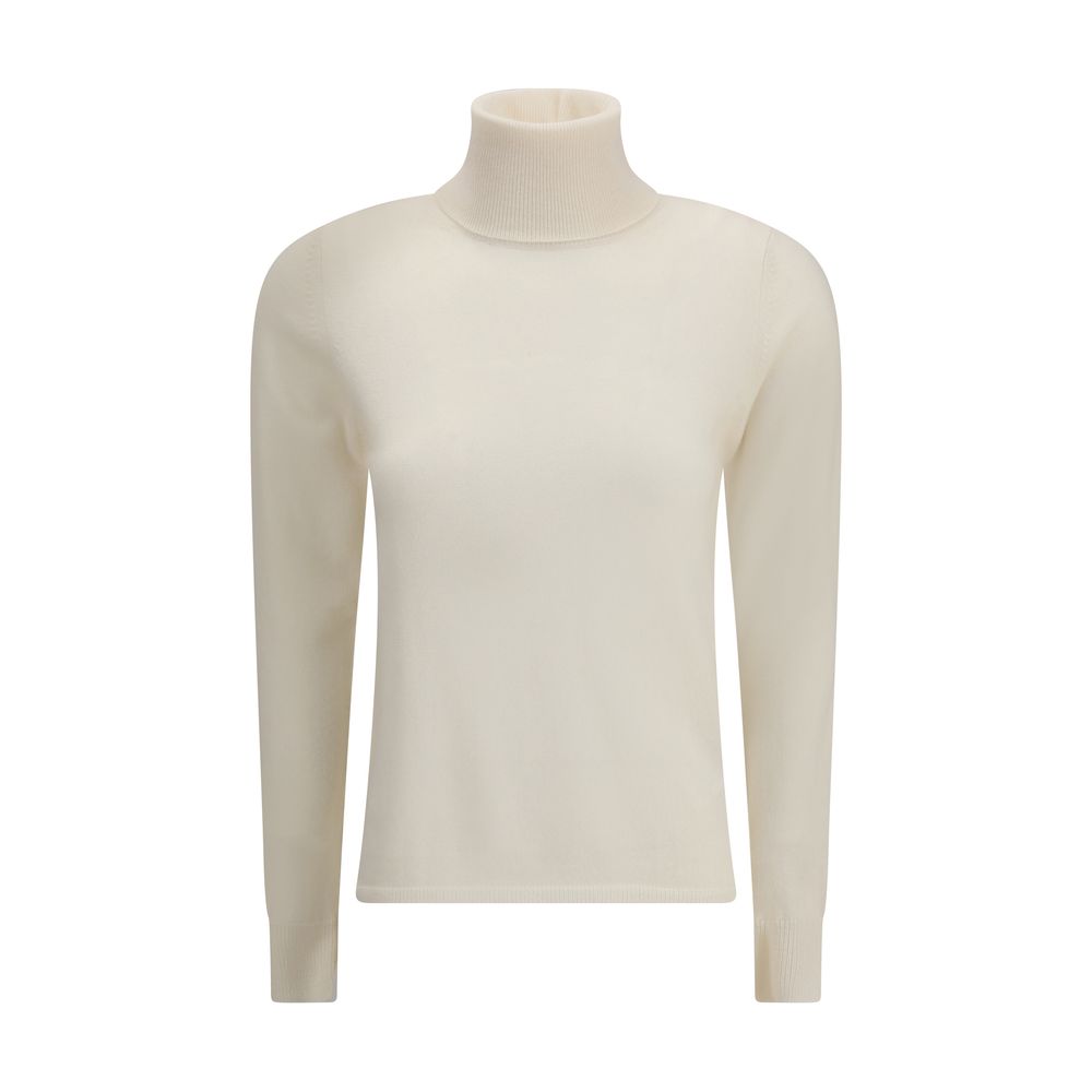 Max Mara White Wool Turtleneck Max Mara