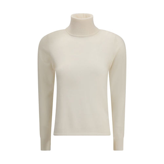 Max Mara White Wool Turtleneck Max Mara