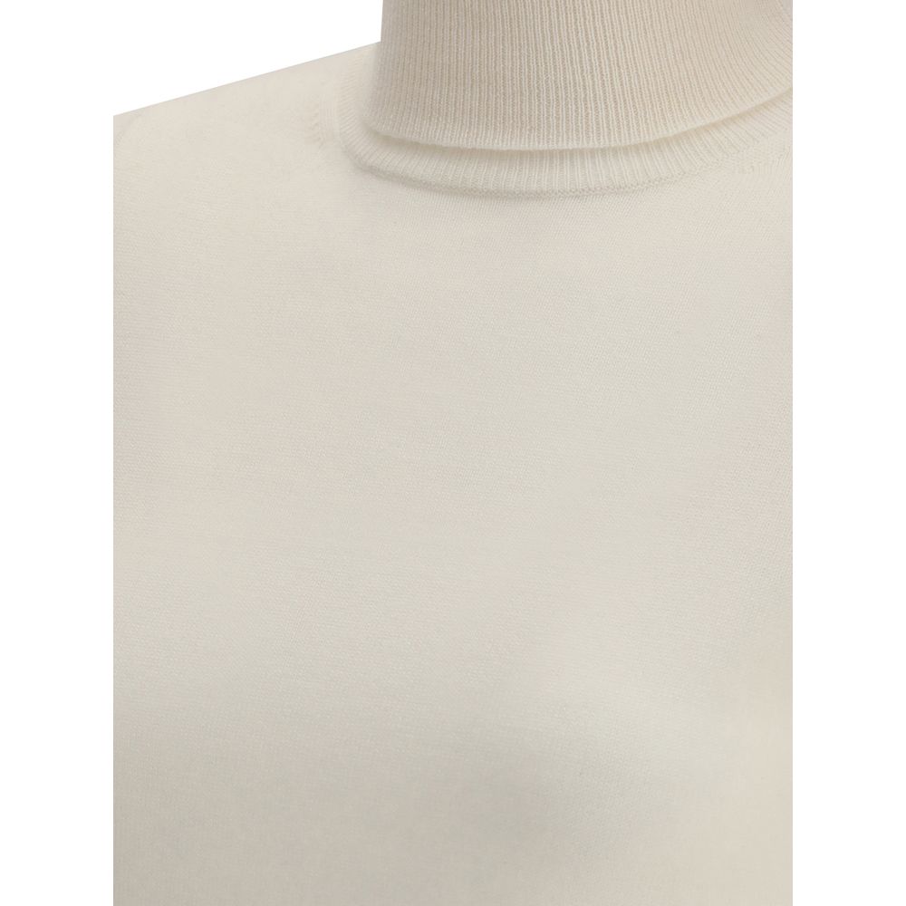 Max Mara White Wool Turtleneck Max Mara
