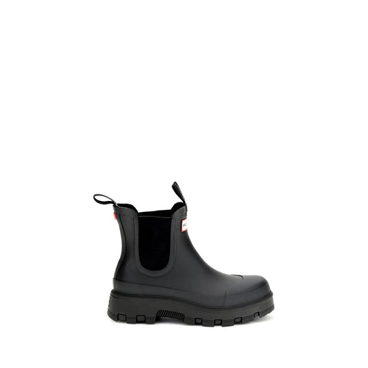 Hunter Black Rubber Chelsea Boots Hunter