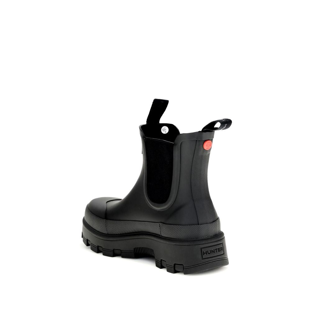 Hunter Black Rubber Chelsea Boots Hunter
