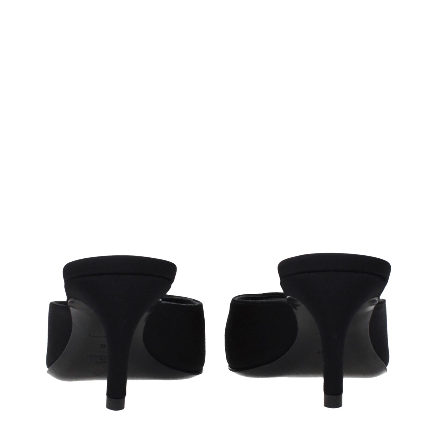 The Attico Black Fabric Flat Sandals The Attico