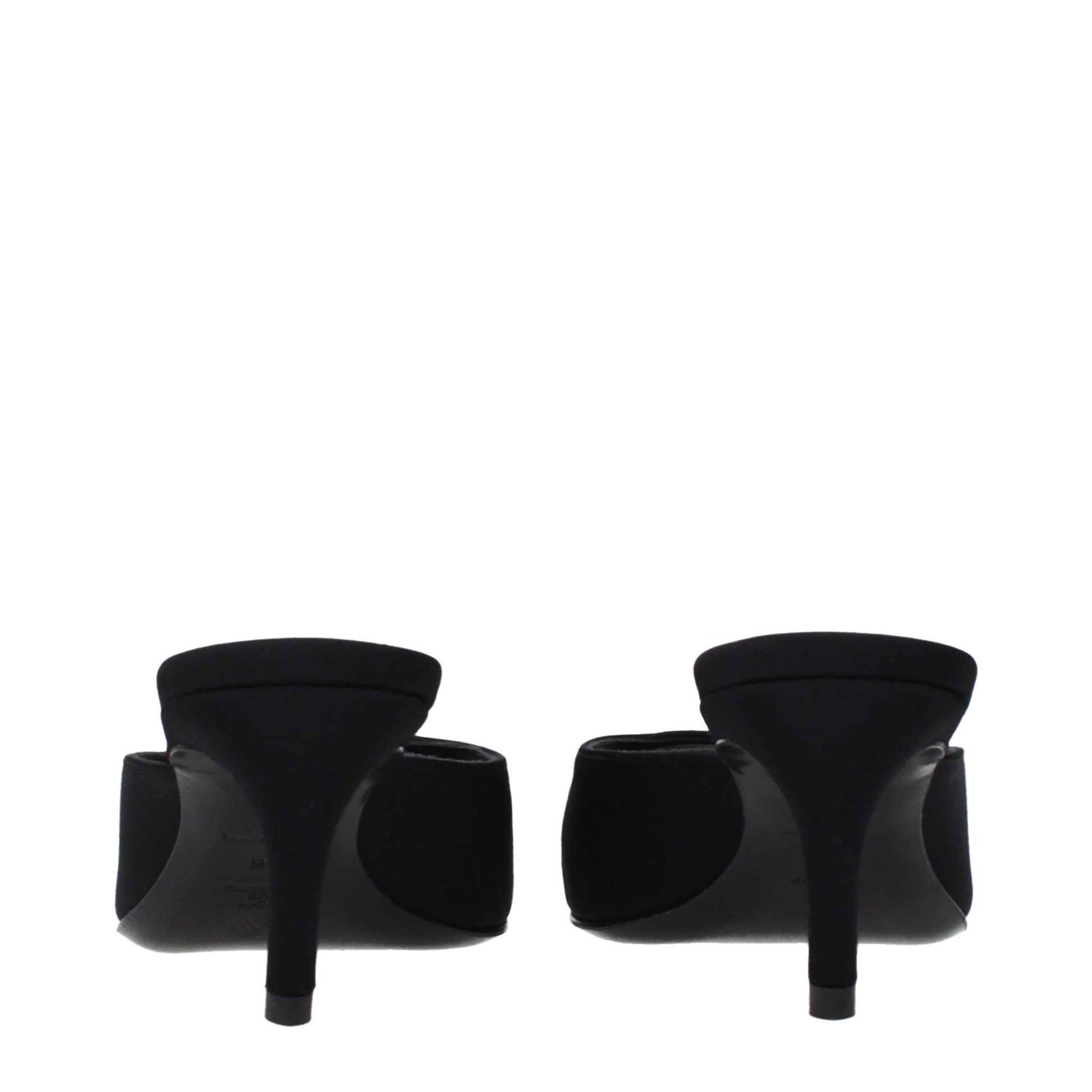 The Attico Black Fabric Flat Sandals The Attico