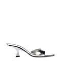 The Attico Gray Leather Flat Sandals The Attico