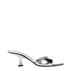 The Attico Gray Leather Flat Sandals The Attico