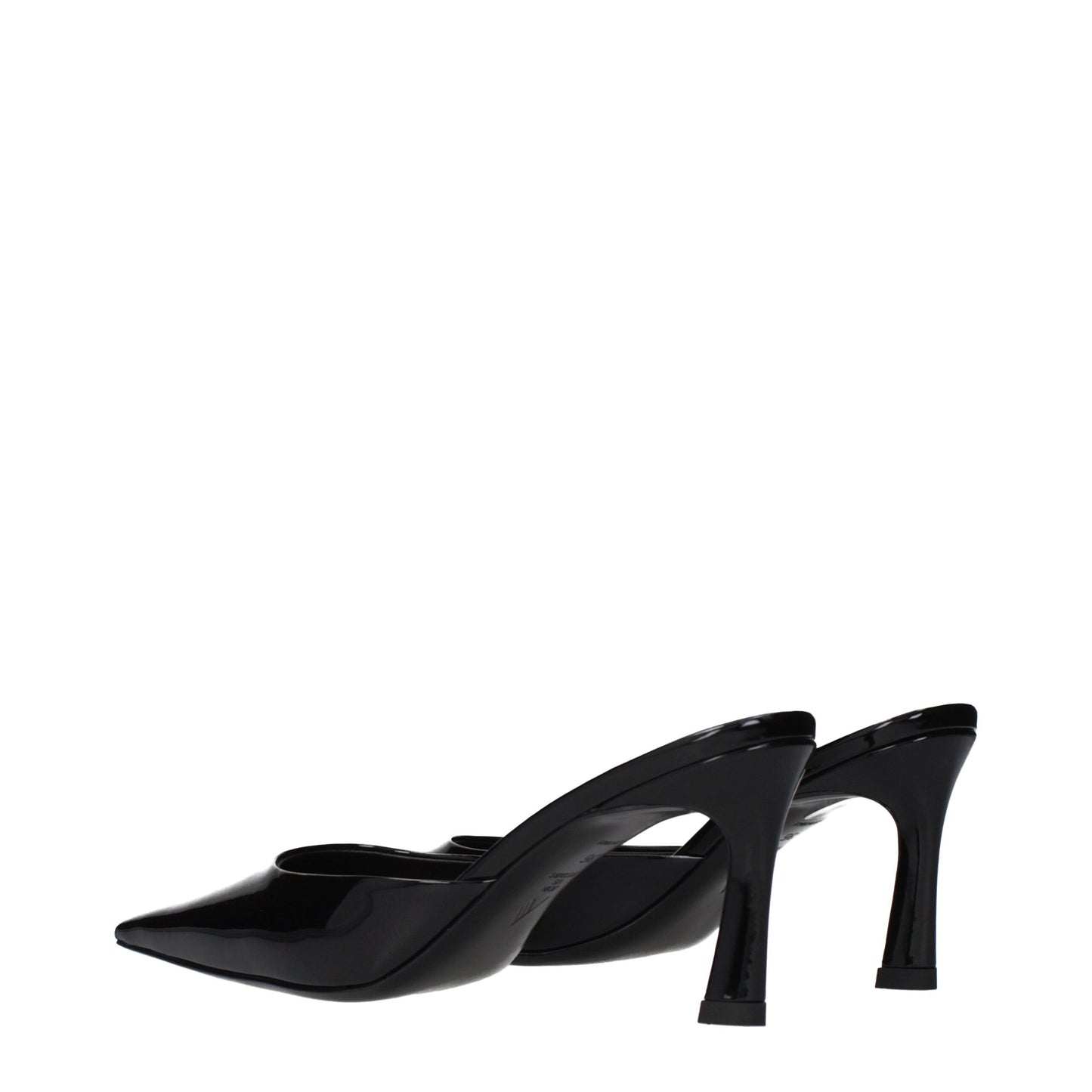 The Attico Black Leather Flat Sandals The Attico