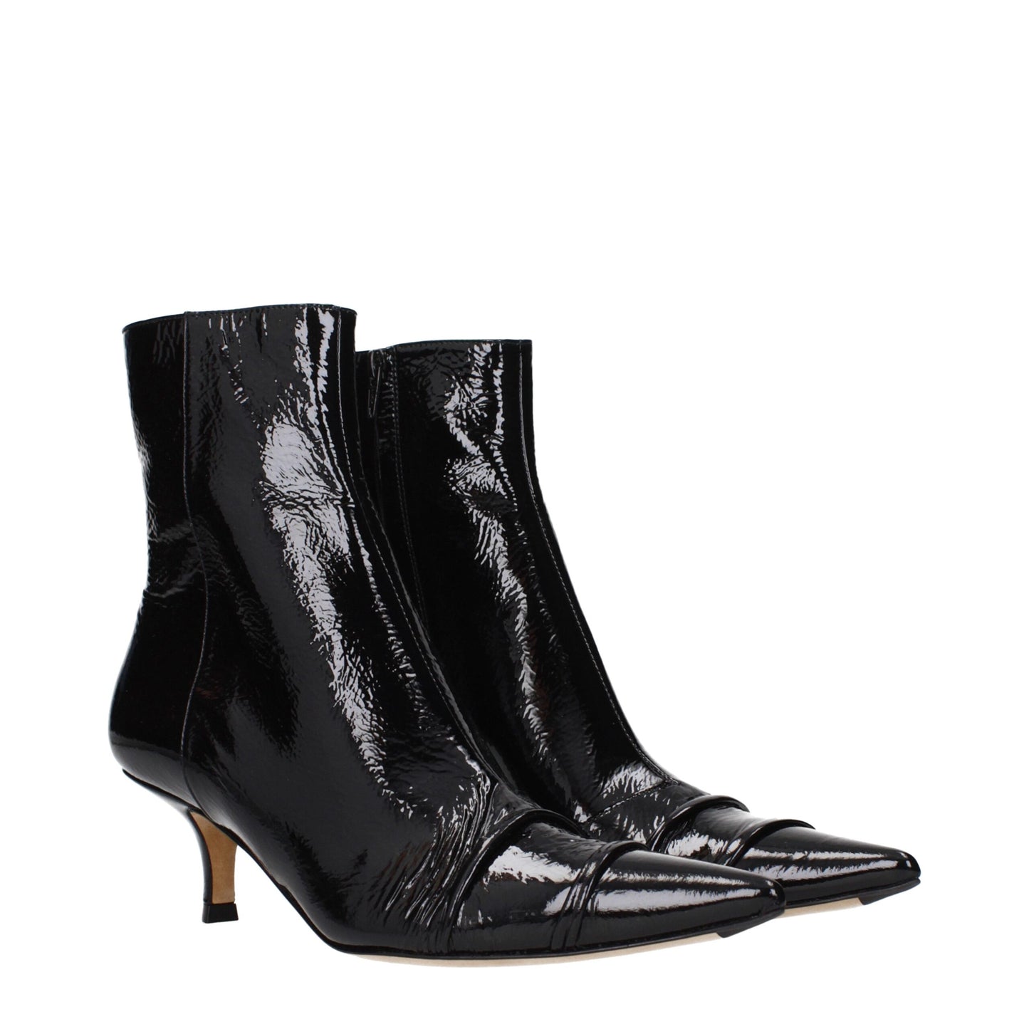 Maison Margiela Black Leather Ankle Boots Maison Margiela