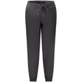 Black cotton women's sport trousers by Napapijri, shown with a relaxed fit and elastic waistband for comfortable casual wear.