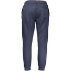 Cavalli Class blue polyester women's sweatpants with relaxed fit and elastic waistband, casual and comfortable for everyday wear.