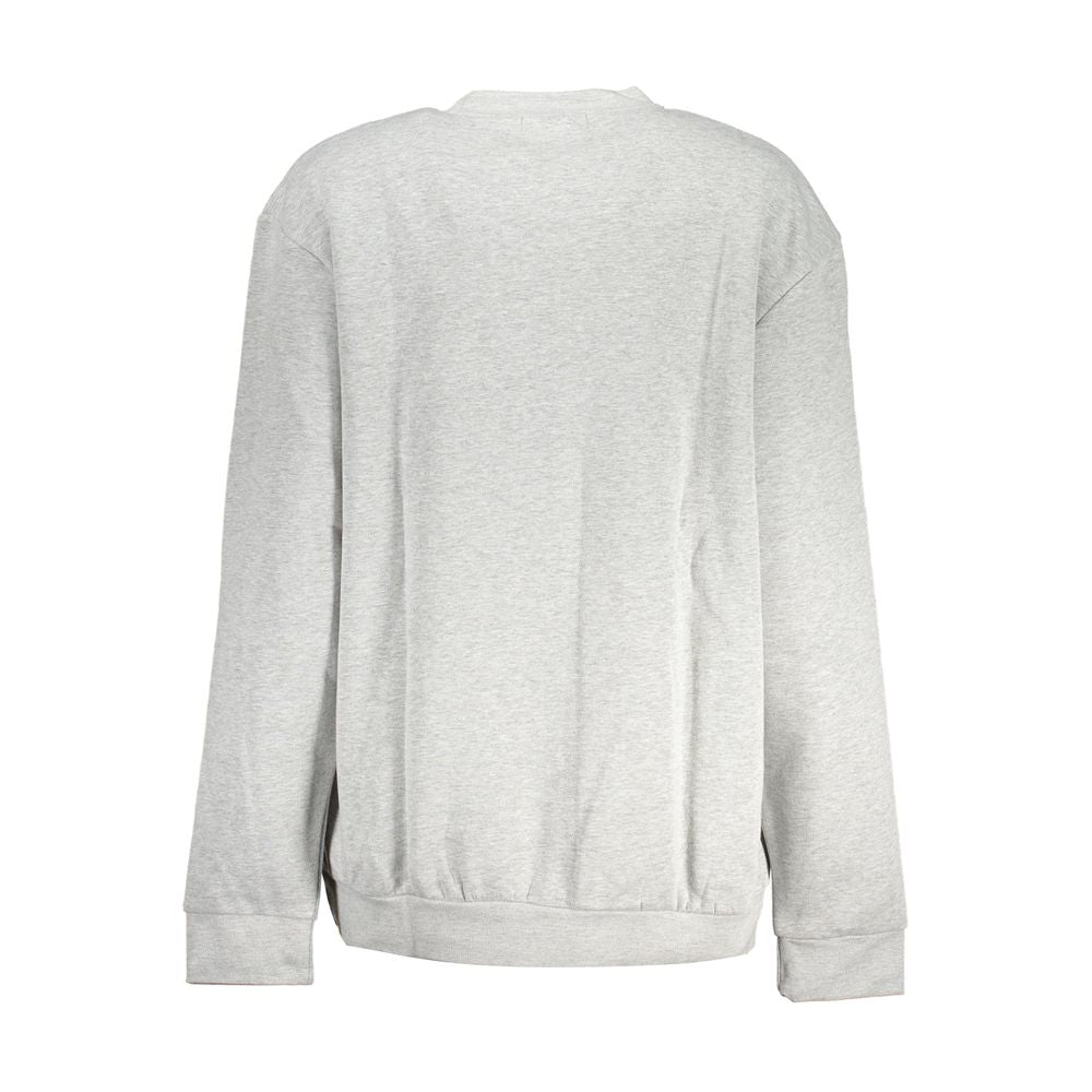 Cavalli Class Grigio polyester women's sweatshirt with long sleeves and a relaxed fit, casual fashion for everyday wear.