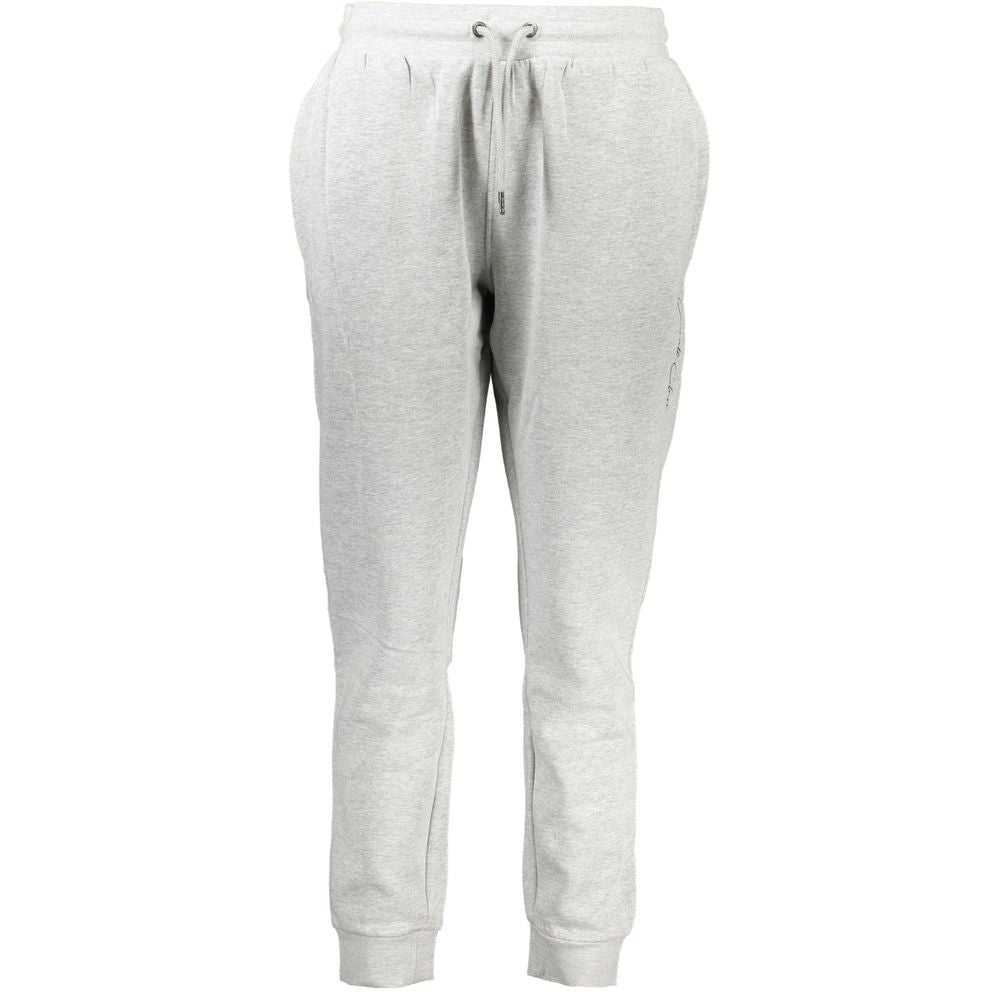 Cavalli Class Grigio polyester women's trousers featuring a tailored fit and sleek design for stylish everyday wear.