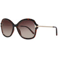 Guess brown metal and plastic sunglasses with rounded frames, featuring dark tinted lenses and stylish design.