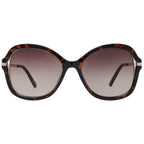 Guess brown metal and plastic sunglasses with rounded frames, featuring stylish design and tinted lenses.