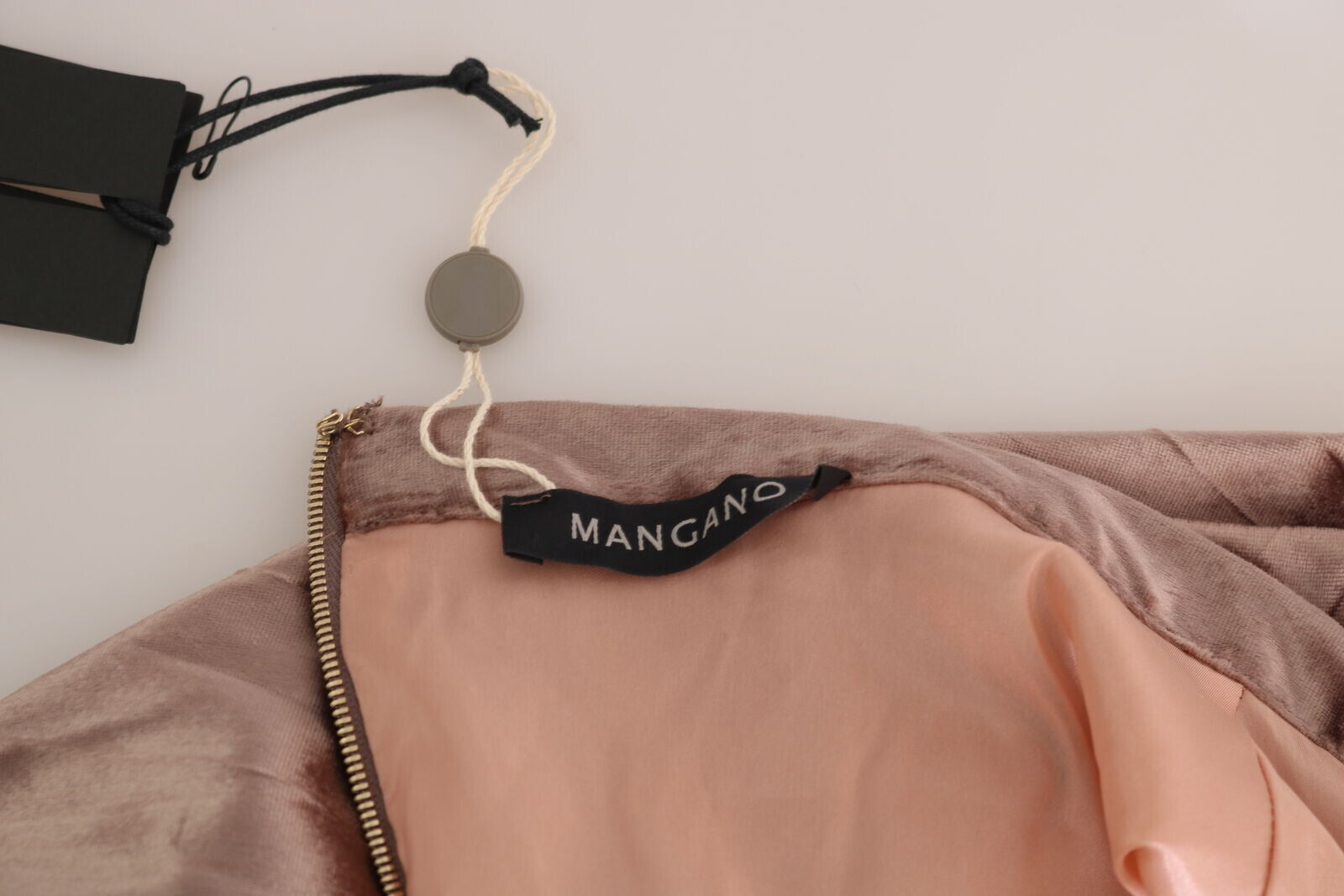 Mangano Chocolate Viscose High Waist A-line Maxi Skirt Mangano