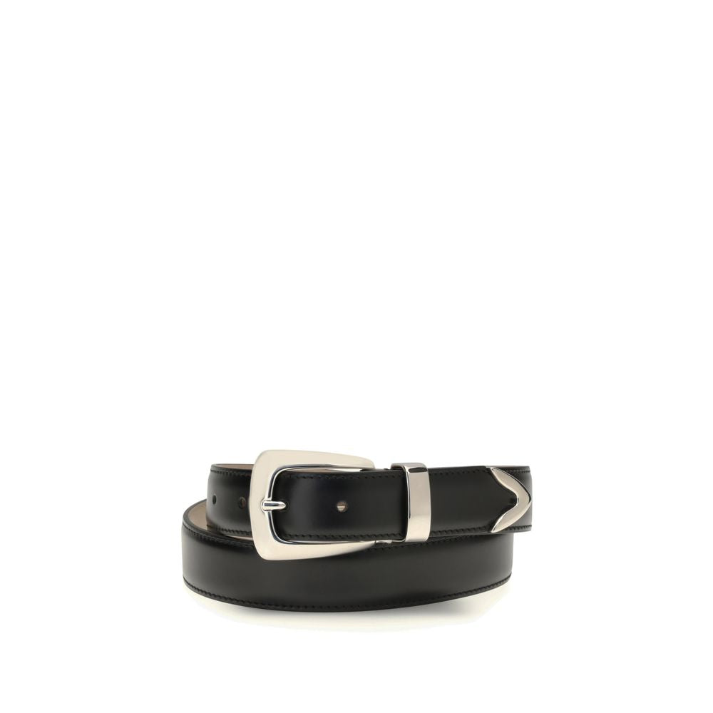 Khaite Black Calf Leather Bos Taurus Regular Belt Khaite