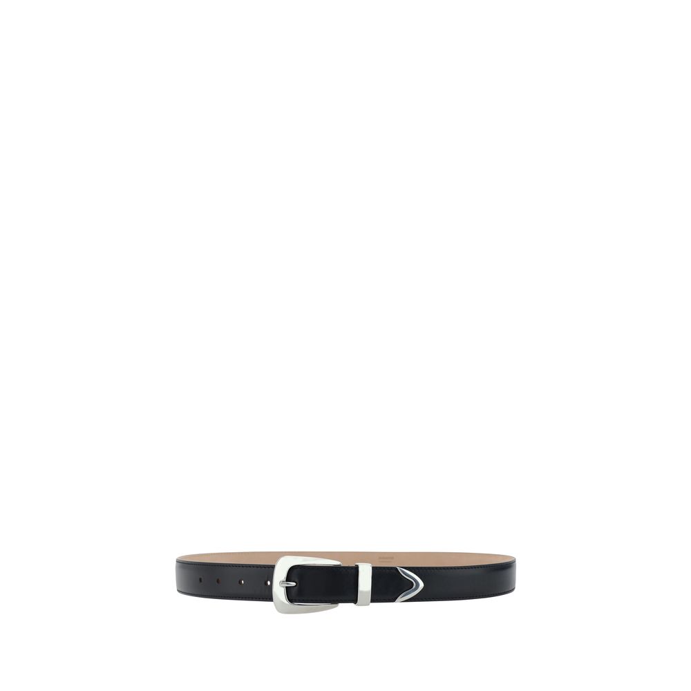 Khaite Black Calf Leather Bos Taurus Regular Belt Khaite