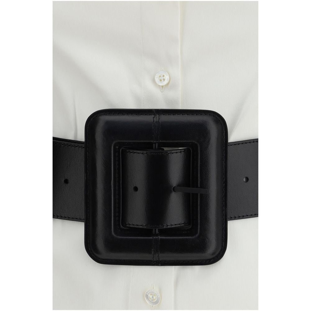 Balenciaga White Cotton Casual Dress Balenciaga