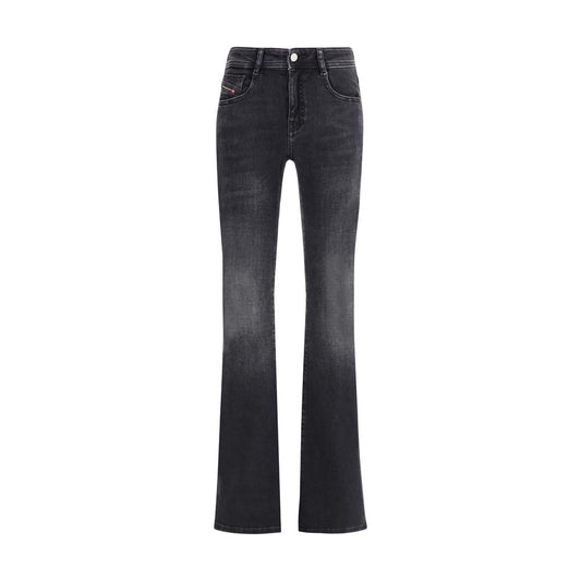 Diesel Black Cotton Bootcut Jeans