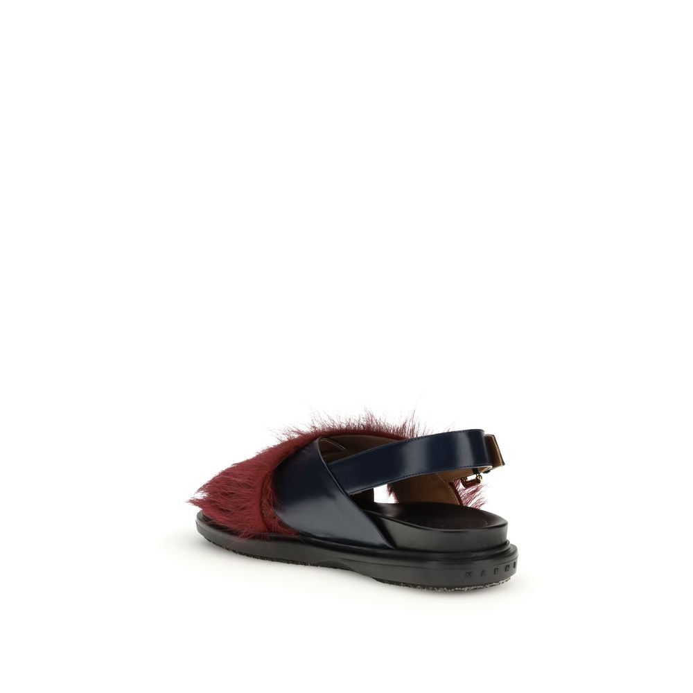 Marni Multicolor Calf Leather Bos Taurus Flat Sandals Marni