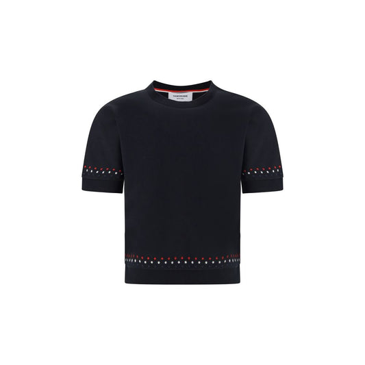 Thom Browne Black Cotton T-Shirt Thom Browne