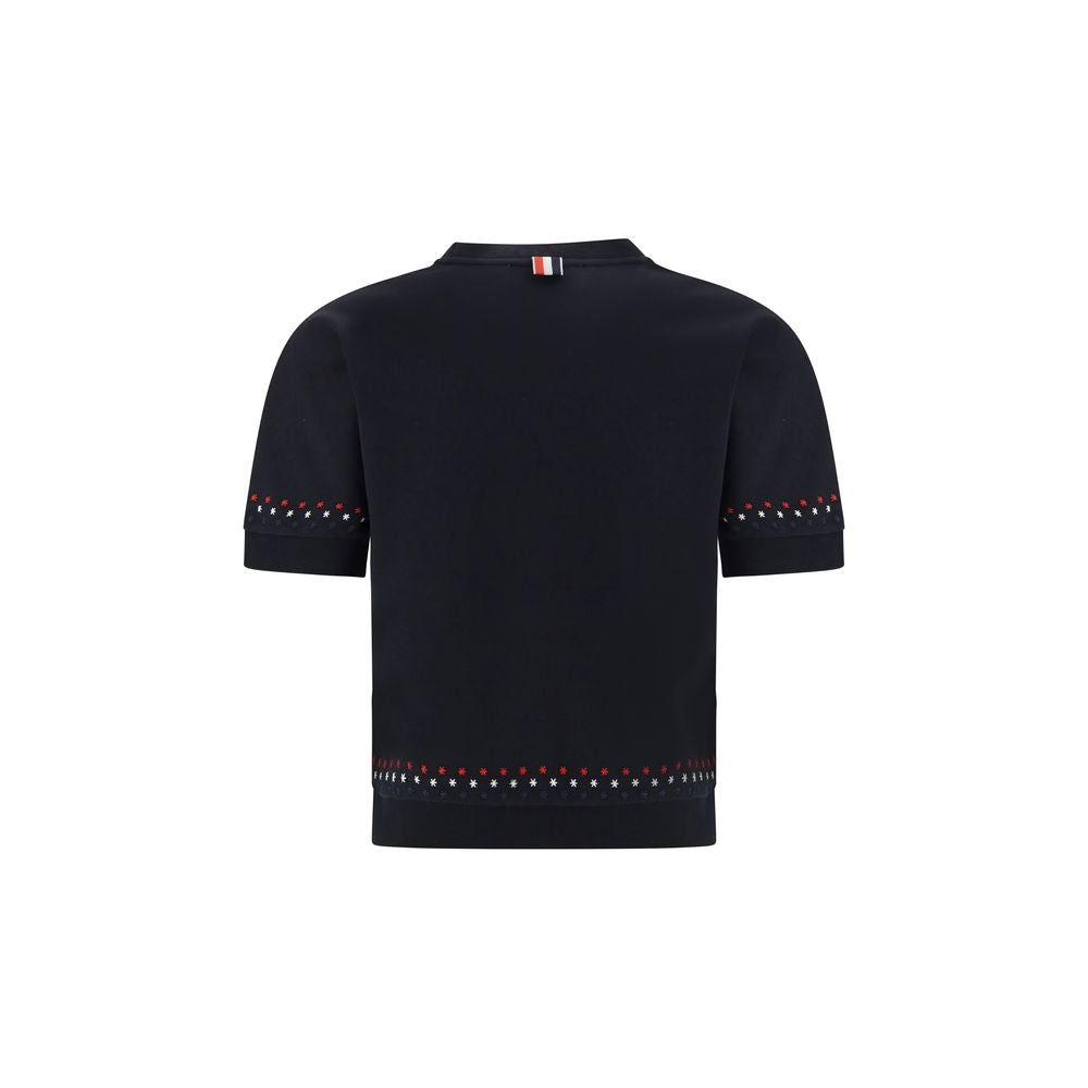 Thom Browne Black Cotton T-Shirt Thom Browne