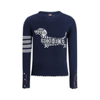 Thom Browne Blue Wool Oves Aries Sweatshirt