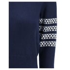 Thom Browne Blue Wool Oves Aries Sweatshirt