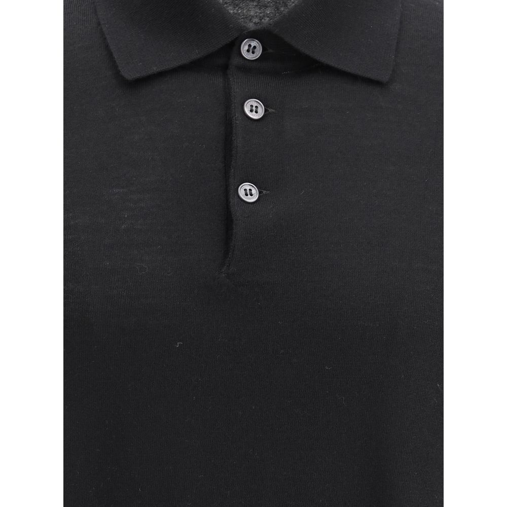 Brunello Cucinelli Black Cashmere Dress Shirt Brunello Cucinelli