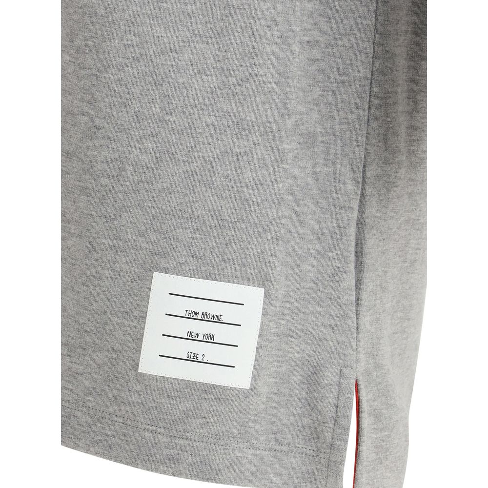 Thom Browne Gray Cotton T-Shirt Thom Browne