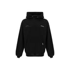 Black cotton sweatshirt from Represent featuring a relaxed fit and minimal branding, ideal for casual wear.