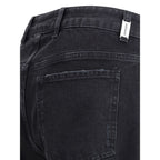 Represent Black Cotton Straight-Leg Jeans Represent