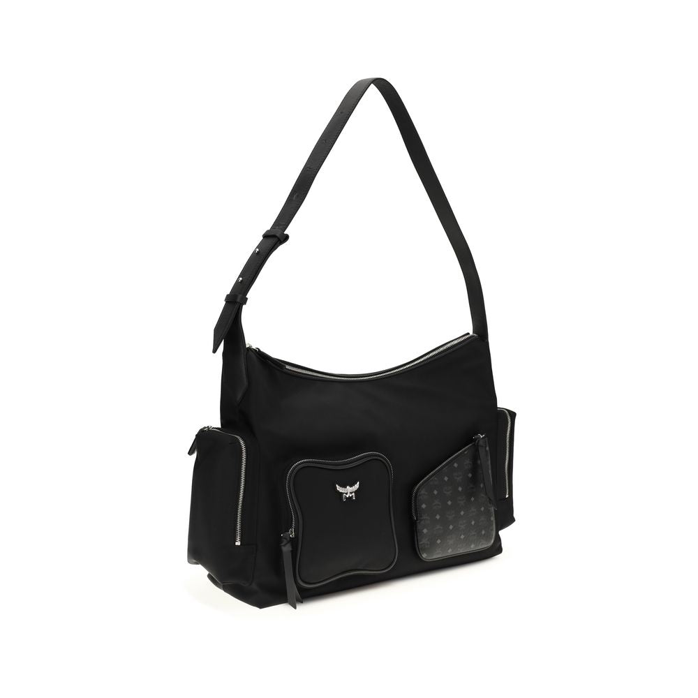 MCM Black Fabric Shoulder Bag MCM